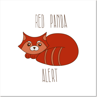 Red panda alert Posters and Art